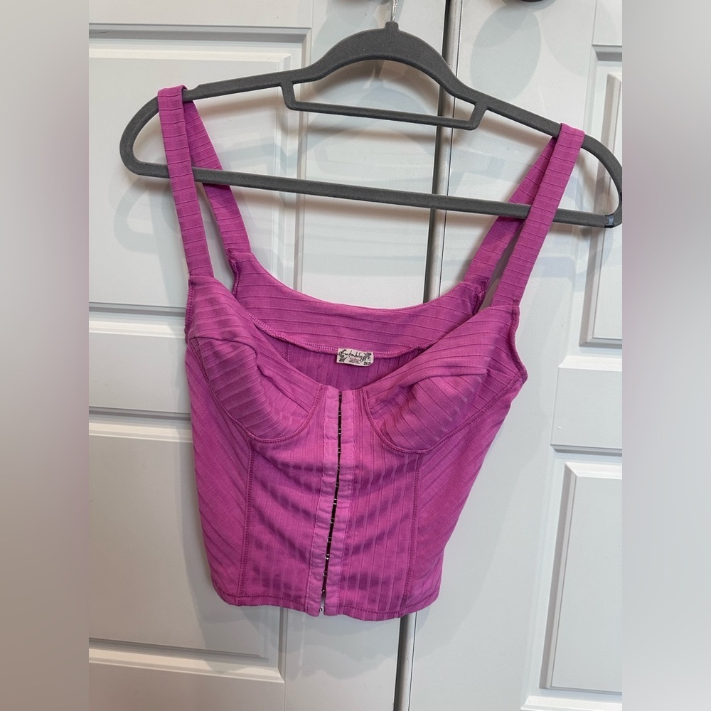 Free People corset style top in pink - Picture 2 of 5